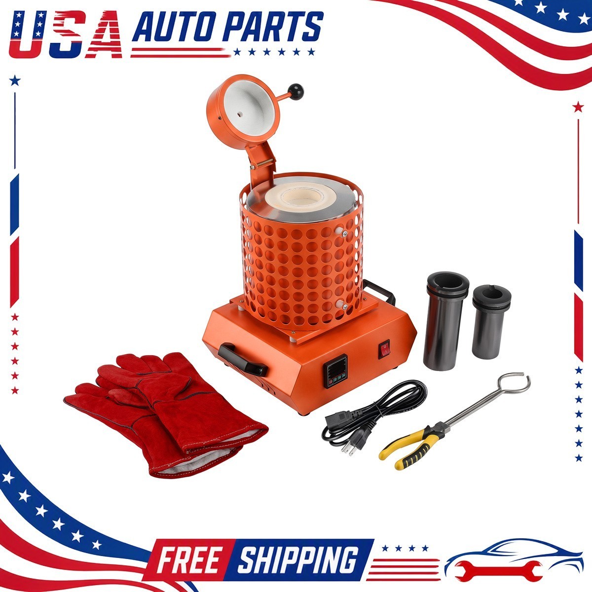 3KG Capacity Electric Melting Furnace 110V Power Supply with Graphite Pot Work 3KG Capacity Electric Melting Furnace 110V Power Supply with Graphite Pot Work