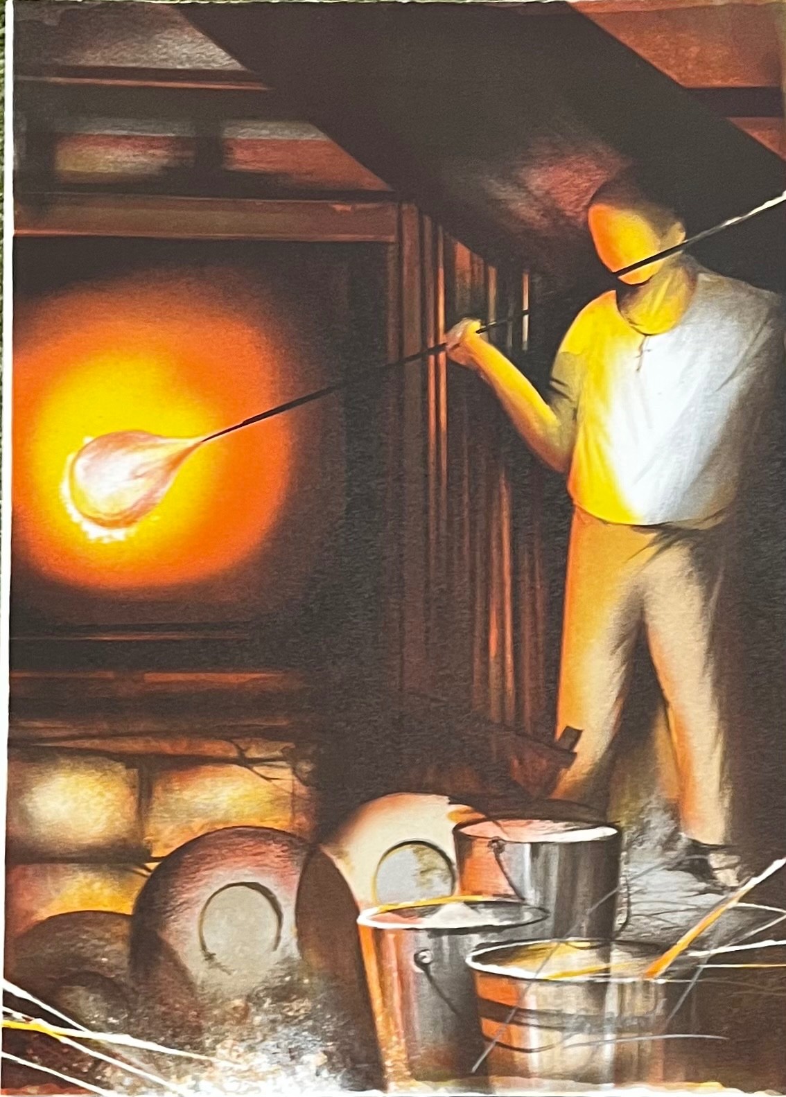 Raymond POULET The Glassblower  Litd Ed  122/450 hand signed 1979 Lithograph