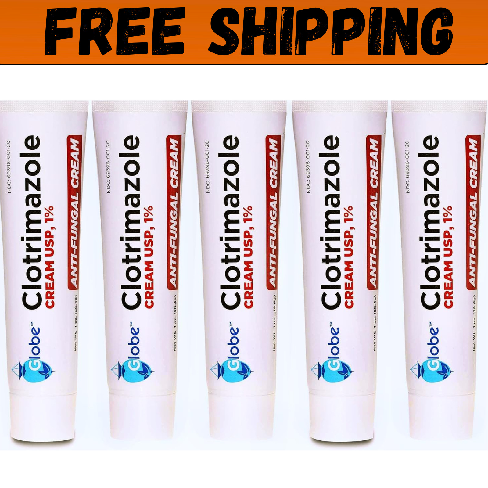 5 Pack Anti-Fungal Cream Cure Athletes Foot, Jock Itch,Compare to Lotrimin AF 1%