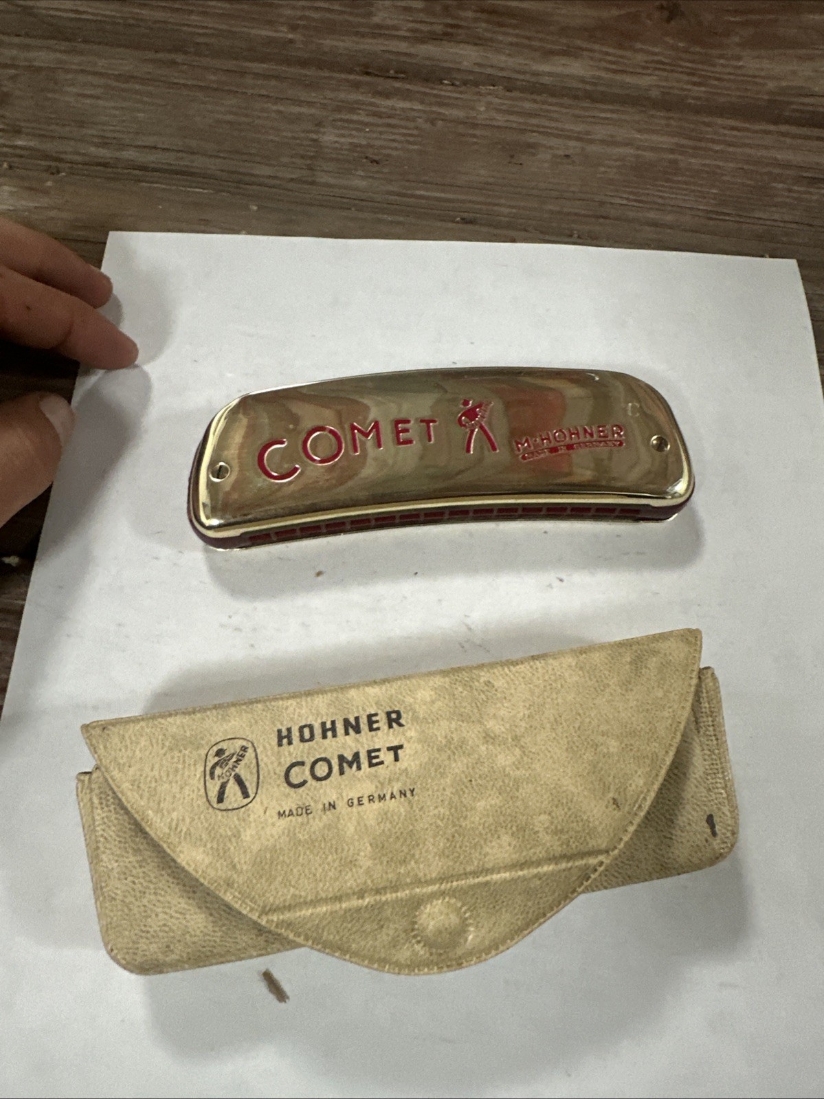 VINTAGE HOHNER COMET HARMONICA. KEY OF C. MADE IN GERMANY. W/CASE. WORKS VINTAGE HOHNER COMET HARMONICA. KEY OF C. MADE IN GERMANY. W/CASE. WORKS