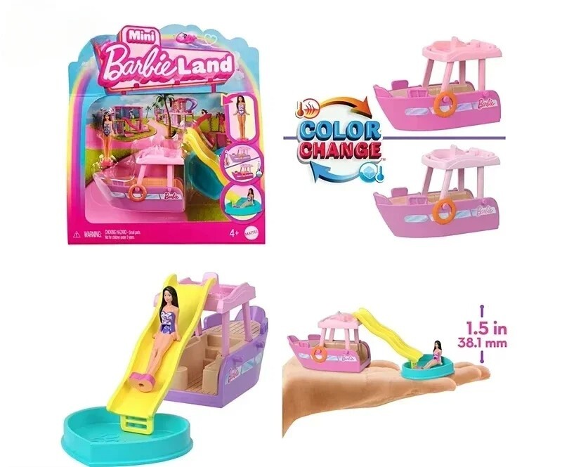 Barbie Mini Barbie Land Collectible Playsets With 1.5-Inch Doll Interactive Play