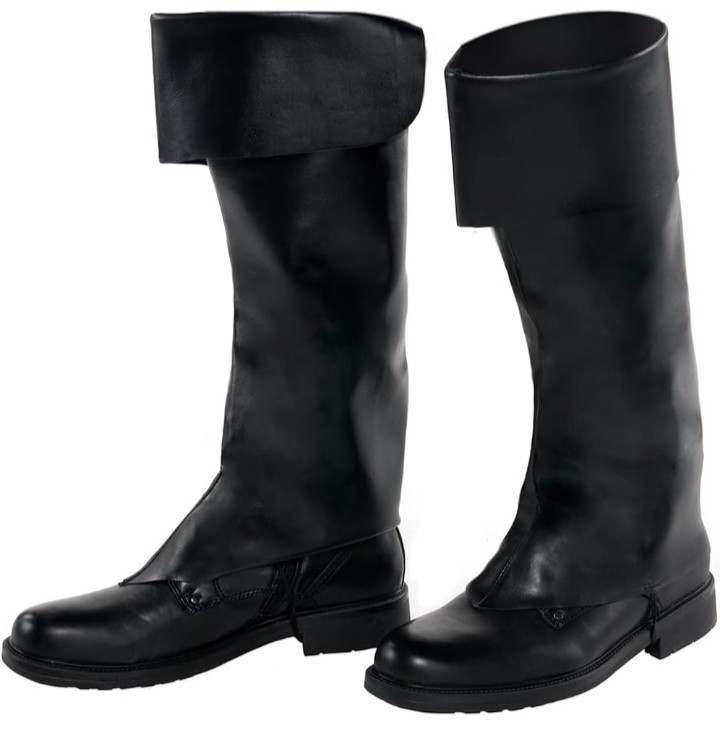 Classic Black Faux Suede Boot Topper S (Adult Size) Boot Covers & Pirate...
