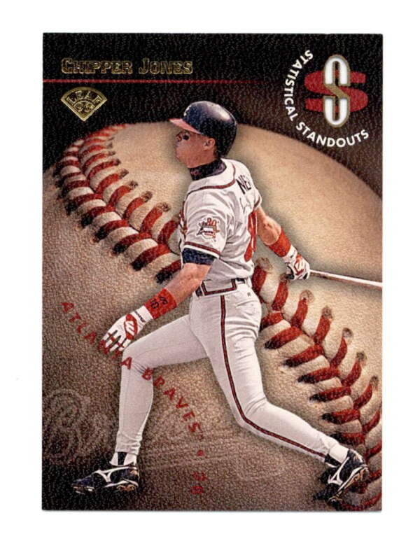 CHIPPER JONES 1996 DONRUSS LEAF #8 STATISTICAL STANDOUTS #2001/2500 BG1229