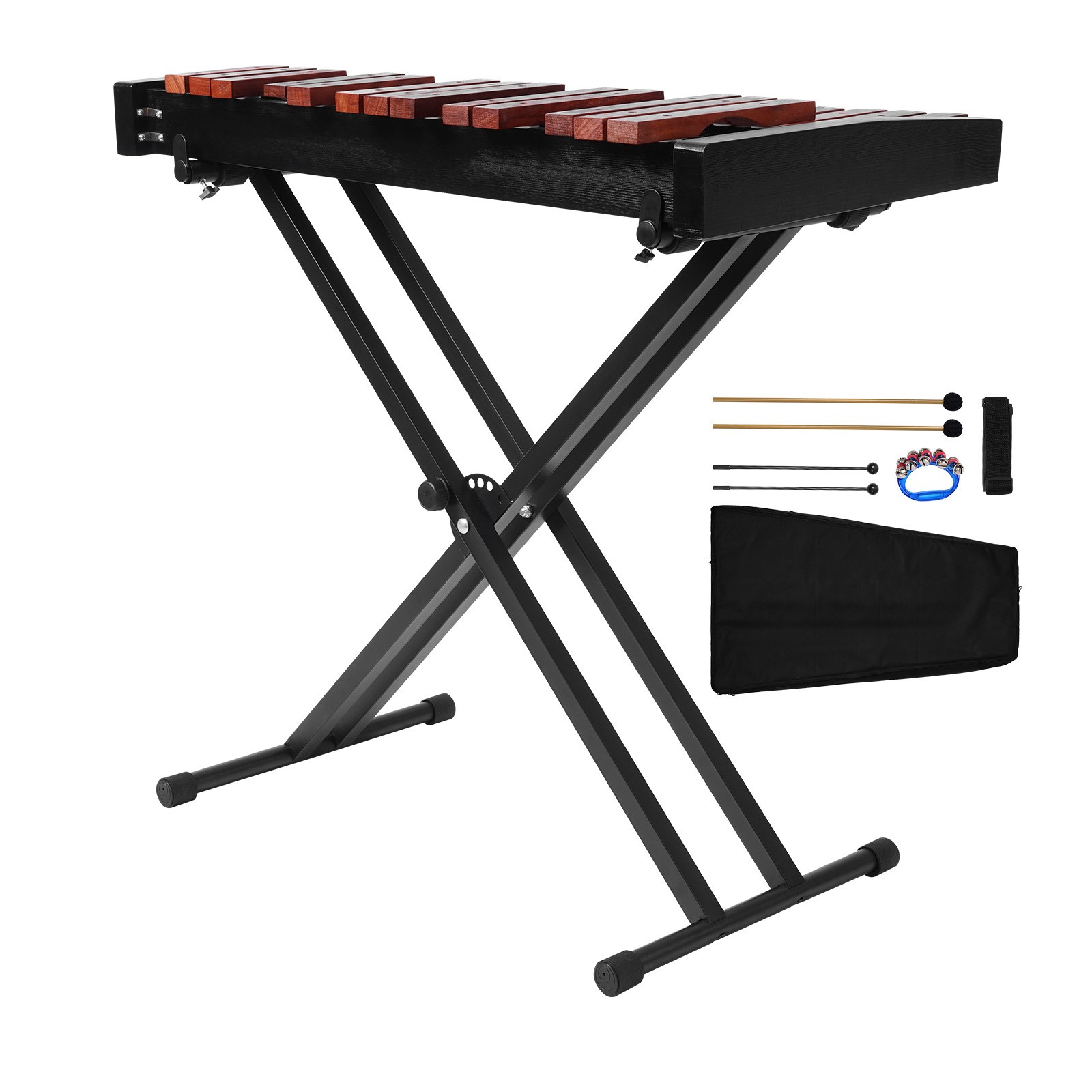 Uimoso 32-Note Glockenspiel Xylophone with Wooden Frame and Adjustable Stand