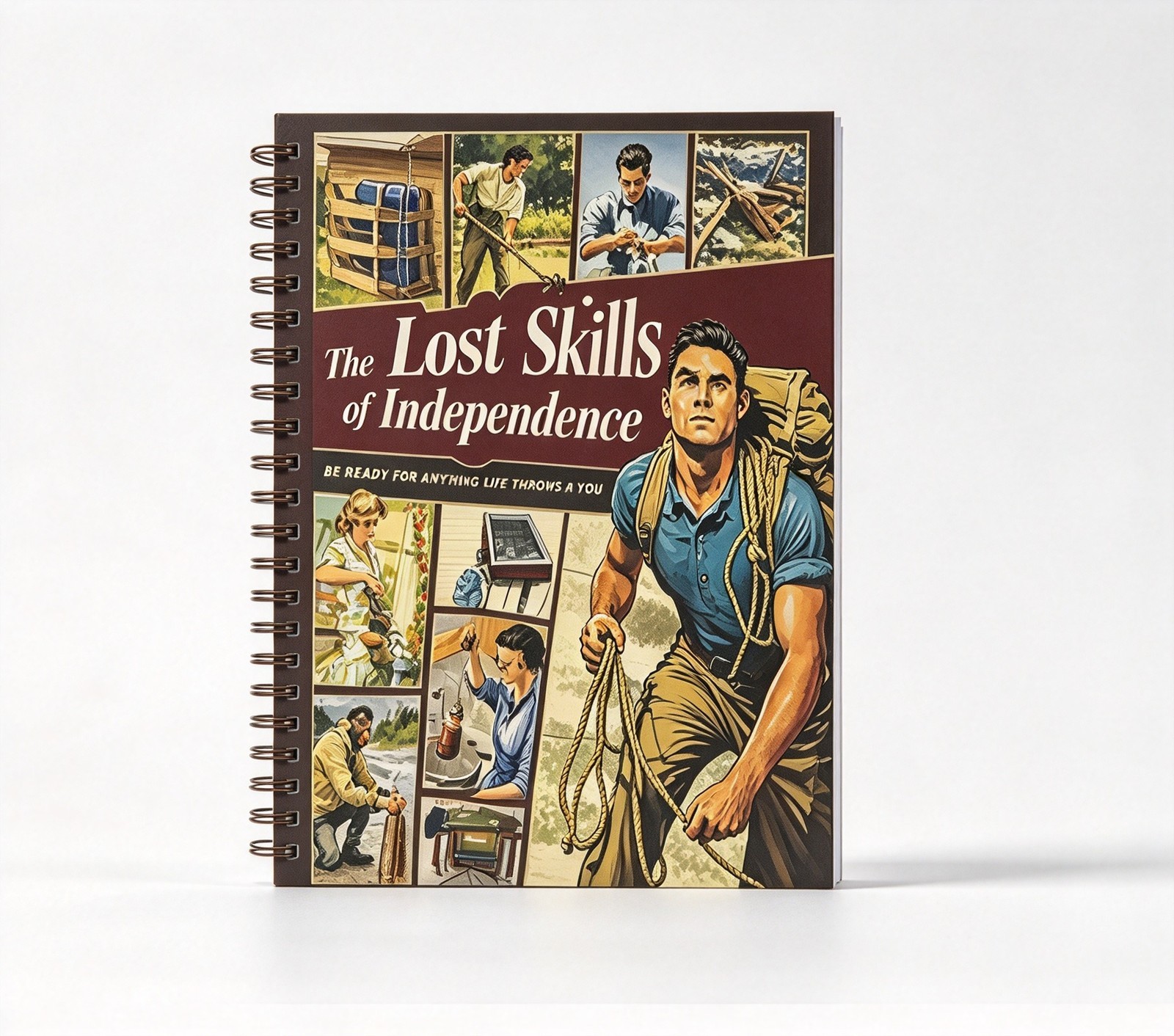 The Lost Skills Of Independence - Hardcover, Spiral Bound, Colored Illustrations The Lost Skills Of Independence - Hardcover, Spiral Bound, Colored Illustrations