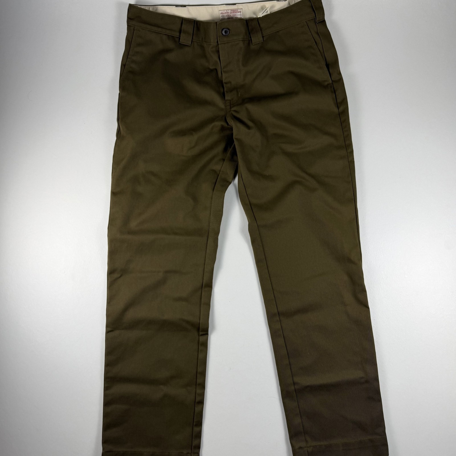 Filson Heavy Chino Pants Men\'s 38x34 Olive Green Military Style