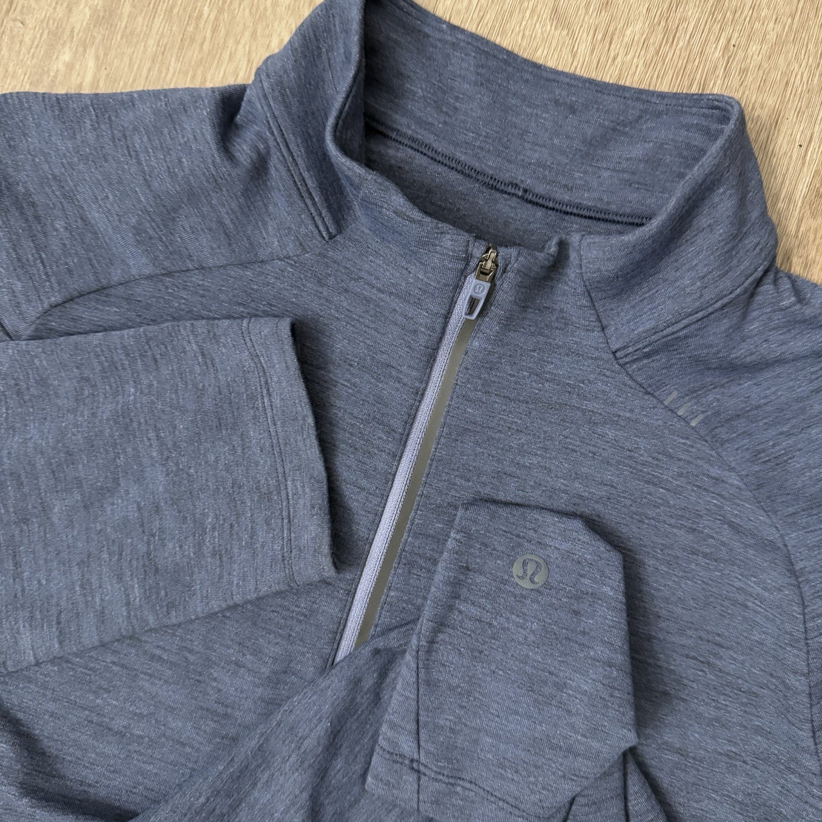 Lululemon Surge Warm Half Zip Pullover Men’s Large Blue Performance Soft Lululemon Surge Warm Half Zip Pullover Men’s Large Blue Performance Soft