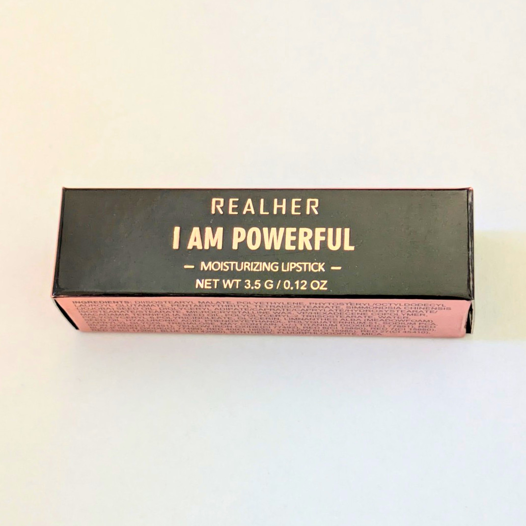 REALHER I Am Powerful Moisturizing Lipstick, Vegan Cruelty-Free 0.12 oz