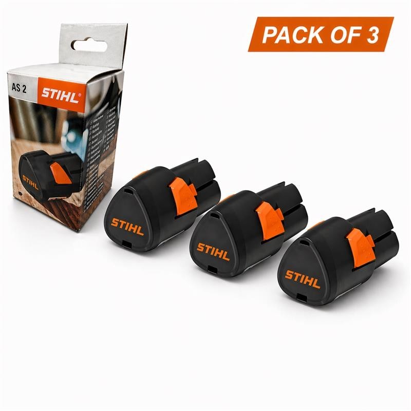 Pack of 3 STIHL AS2 Lightweight Lithium-Ion Battery - EA024006500 / 6501