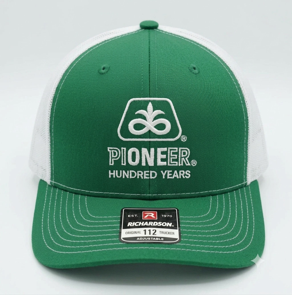 Scarce Richardson 112 Pioneer Seed 100 Years Snapback Hat Cap Green Trucker Cap