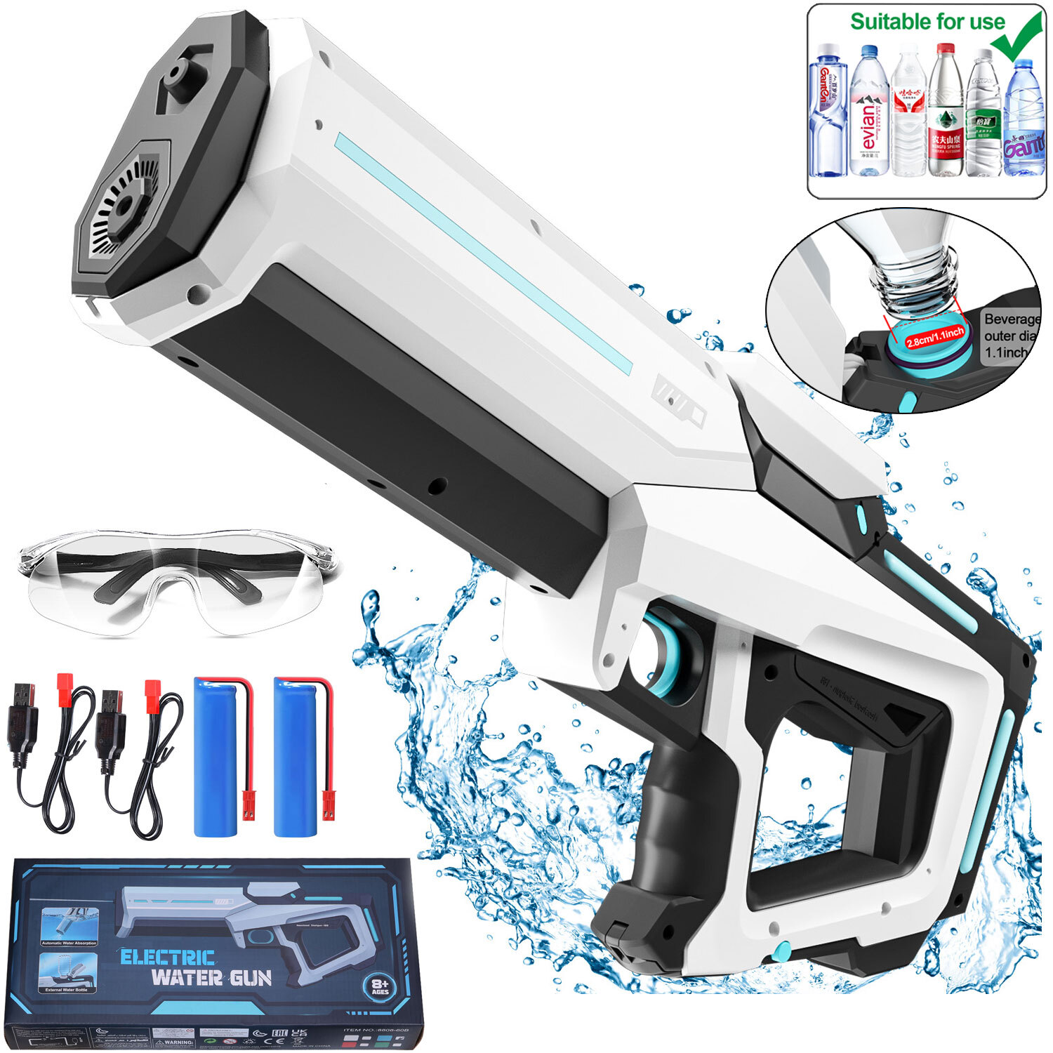 Electric Water Gun Automatic Water Blaster Gun Kids Adults Summer Squirt Toys