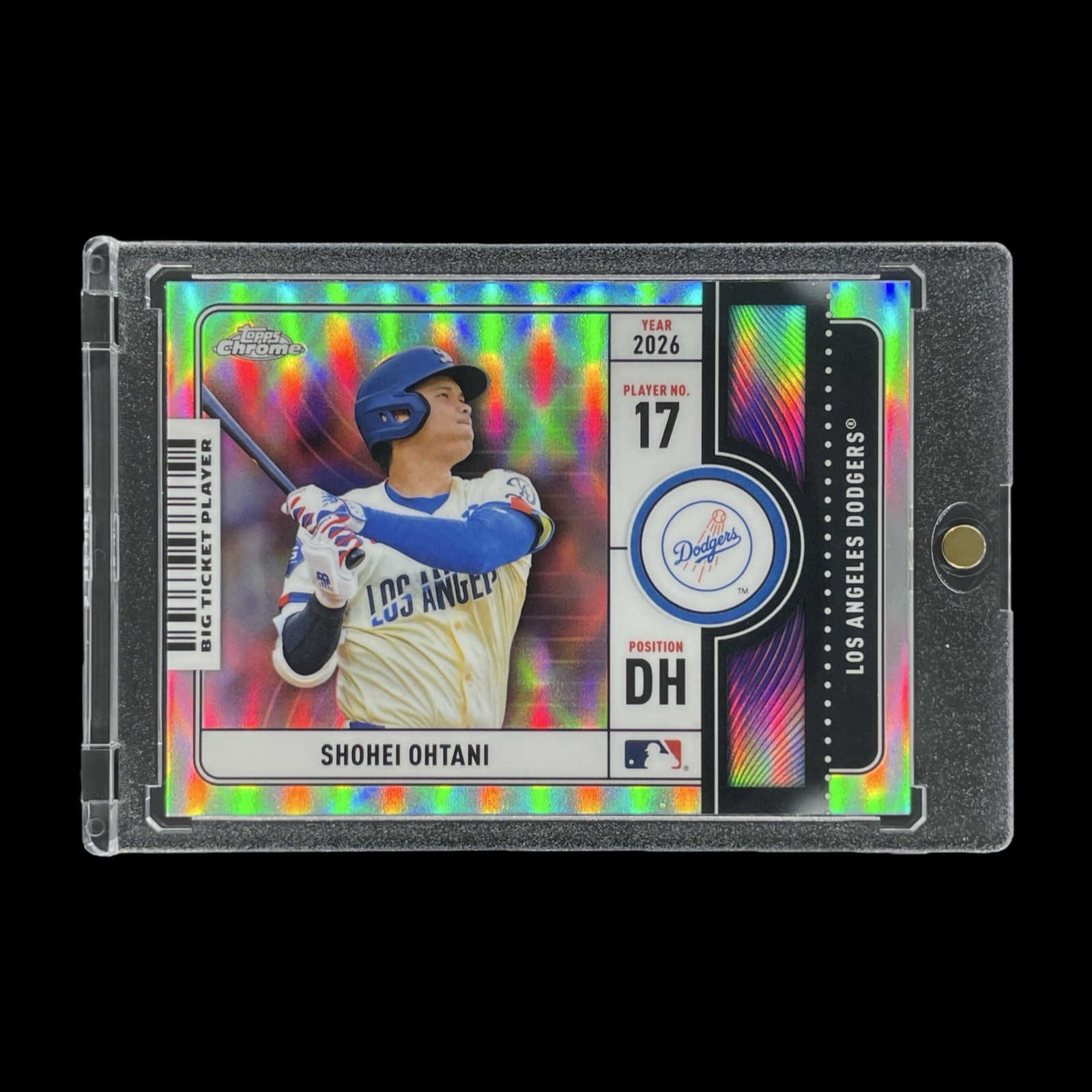 SHOHEI OHTANI SILVER TICKET REFRACTOR HOLO CARD 2026 Topps Chrome - Dodgers