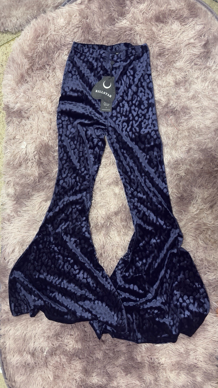 Killstar New with Tag Size Xs Ferine Bell Bottoms Pants flare Goth Punk 