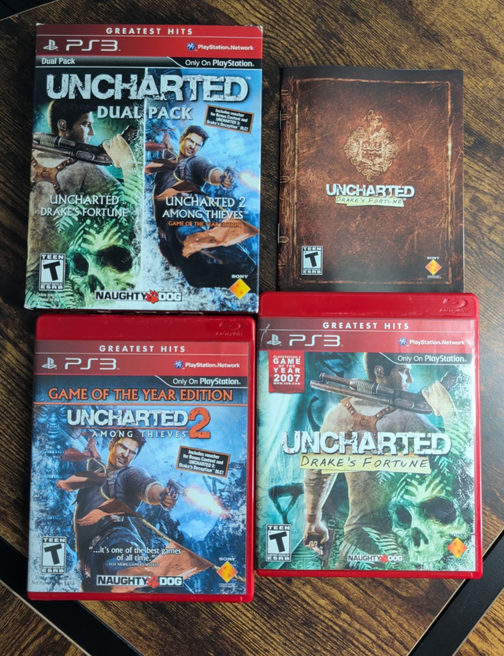 Uncharted Dual Pack (Sony PlayStation 3, 2011) Drake’s Fortune & Among Thieves