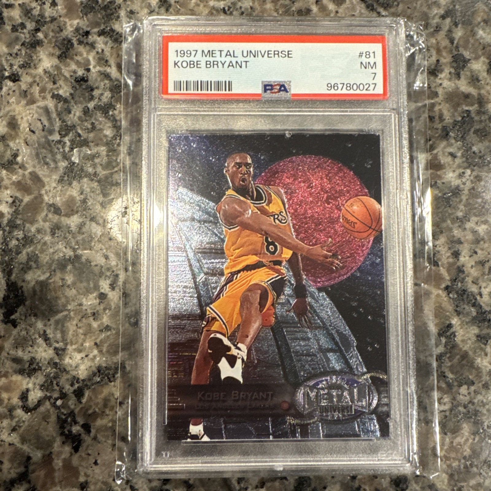 1997-98 Metal Universe Kobe Bryant #81 PSA 7 NM Los Angeles Lakers 0027 🔥🏀