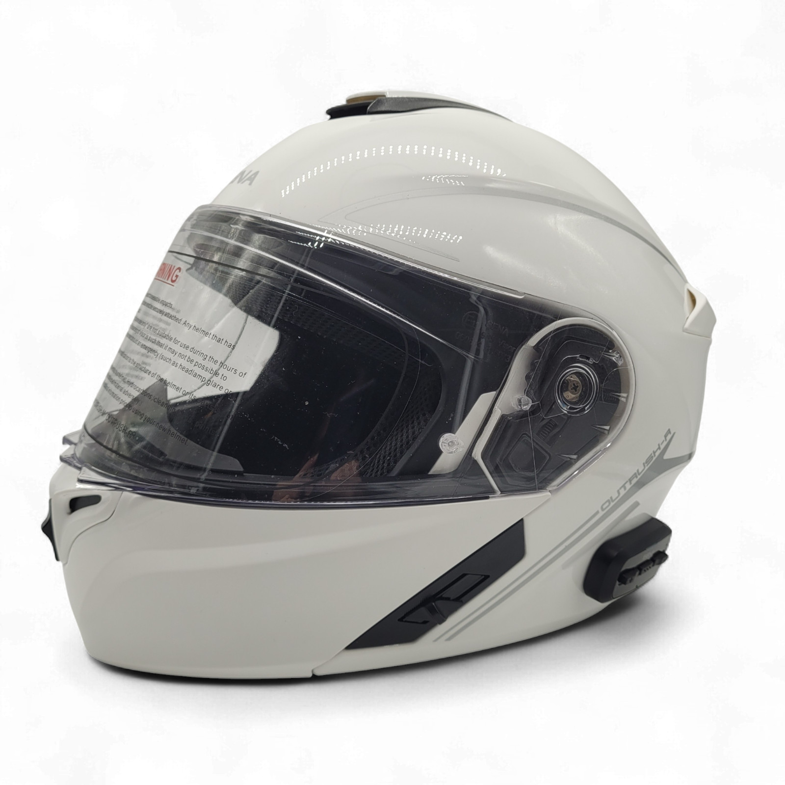 Sena Outrush R Modular Bluetooth Helmet XL Gloss White w/ Intercom System Sena Outrush R Modular Bluetooth Helmet XL Gloss White w/ Intercom System