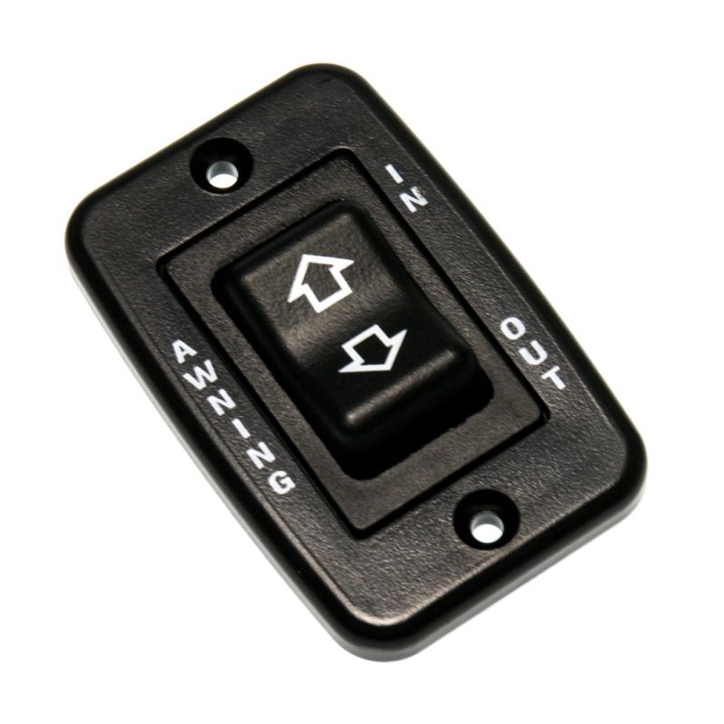Dometic 3310804.016 Awning In / Out Rocker Switch Kit Black 25A 12VDC RV Camper
