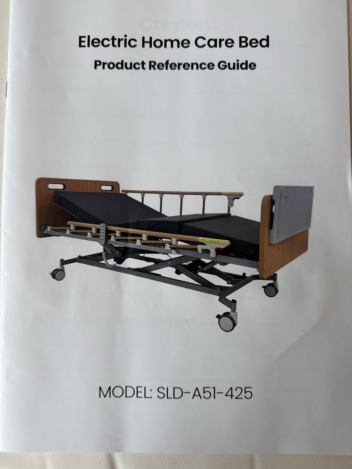 Fully Electric Adjustable Hospital Bed with Remote Control and Side Rails