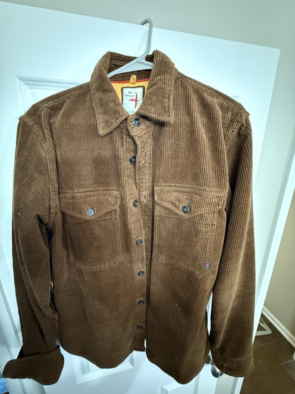 RELWEN cord Work shirt- M Medium- Brown RELWEN cord Work shirt- M Medium- Brown