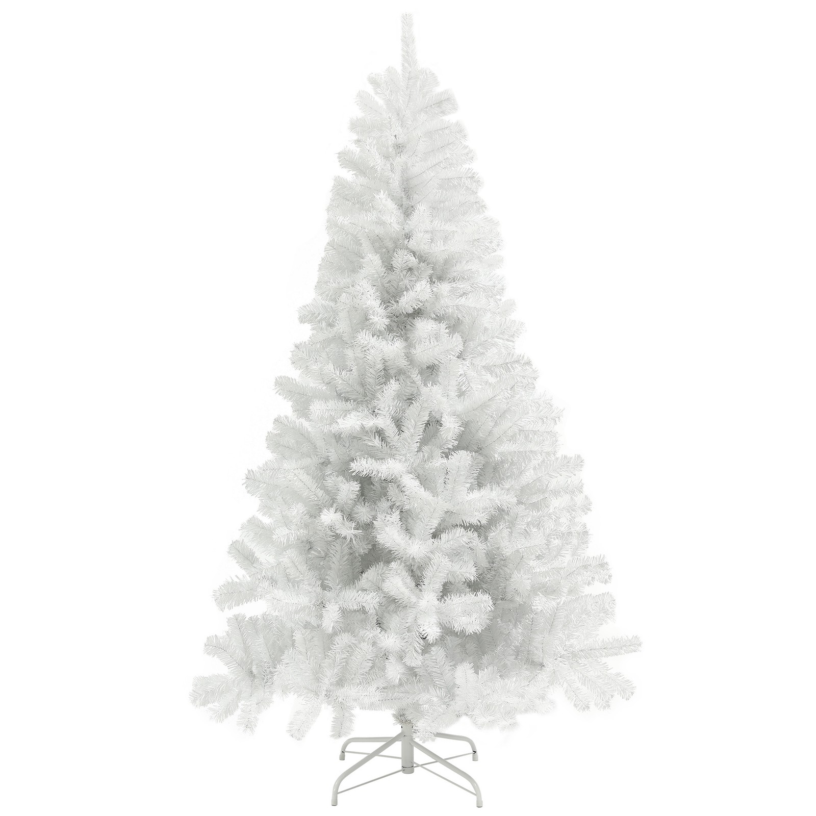 HOMCOM 7.5ft Black Artificial Christmas Tree with Steel Base  Refurbished