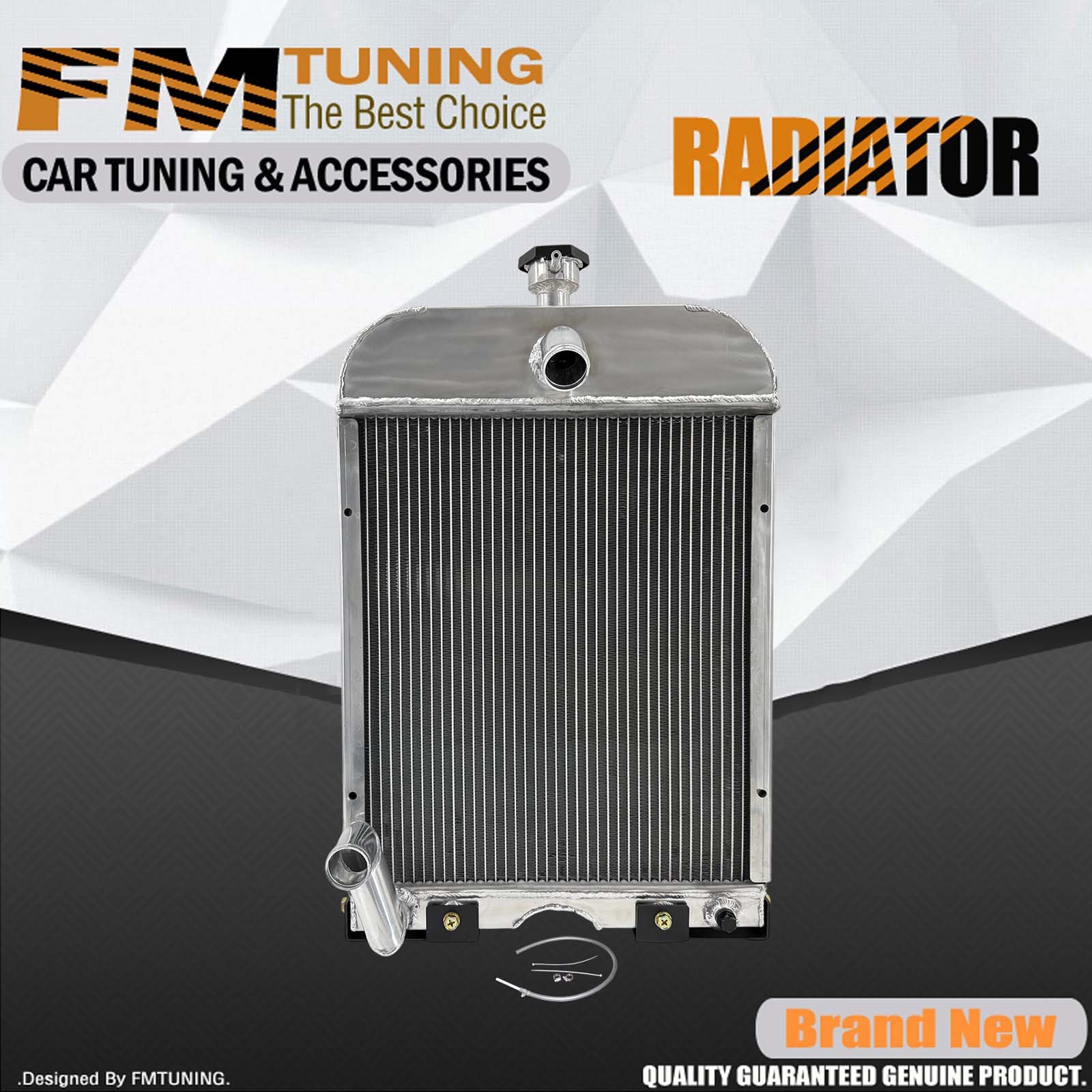4Row Full Aluminum Radiator For Ford 9N 2N 8N 8N8005 Tractors 86551430