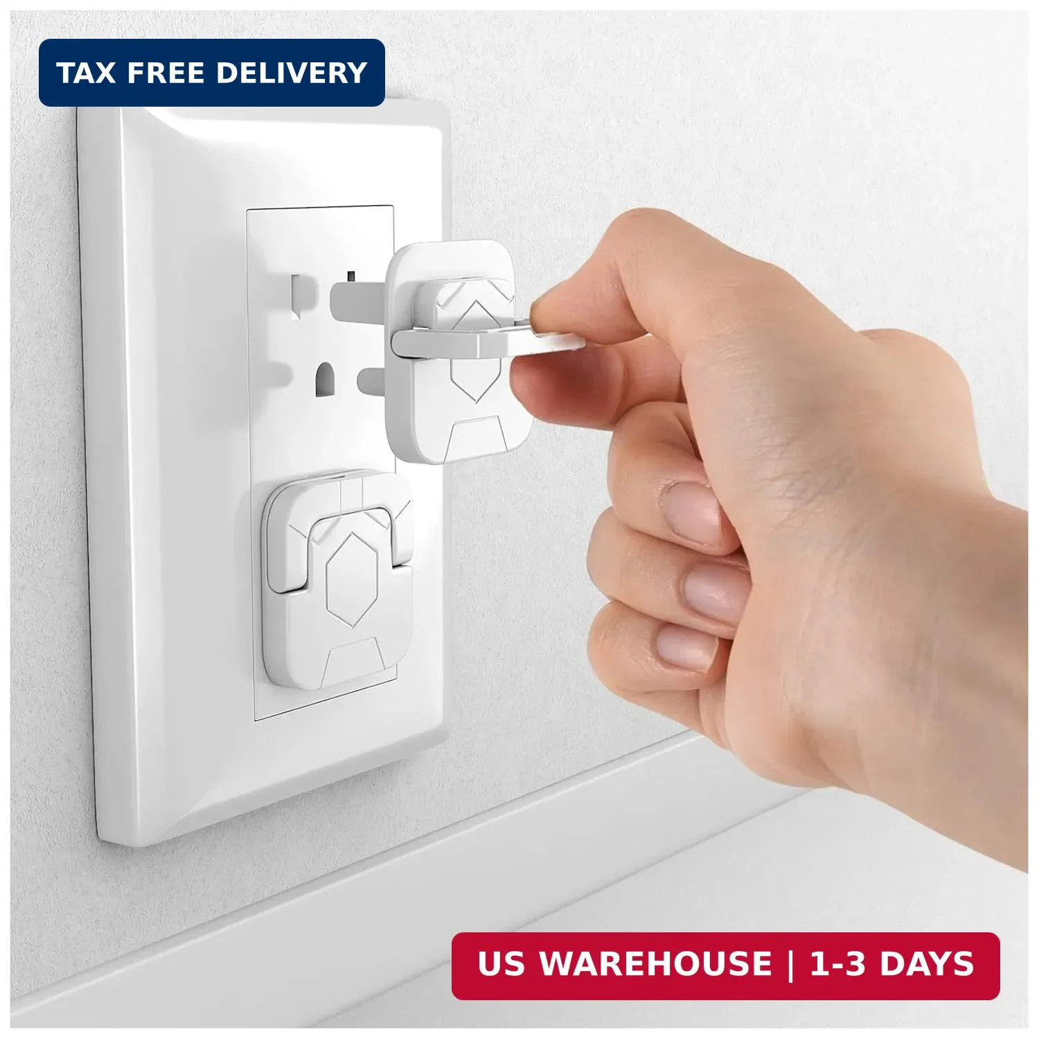 Baby-Proof Outlet Covers (32 Pack) - Child Safety Electric Plug Protectors