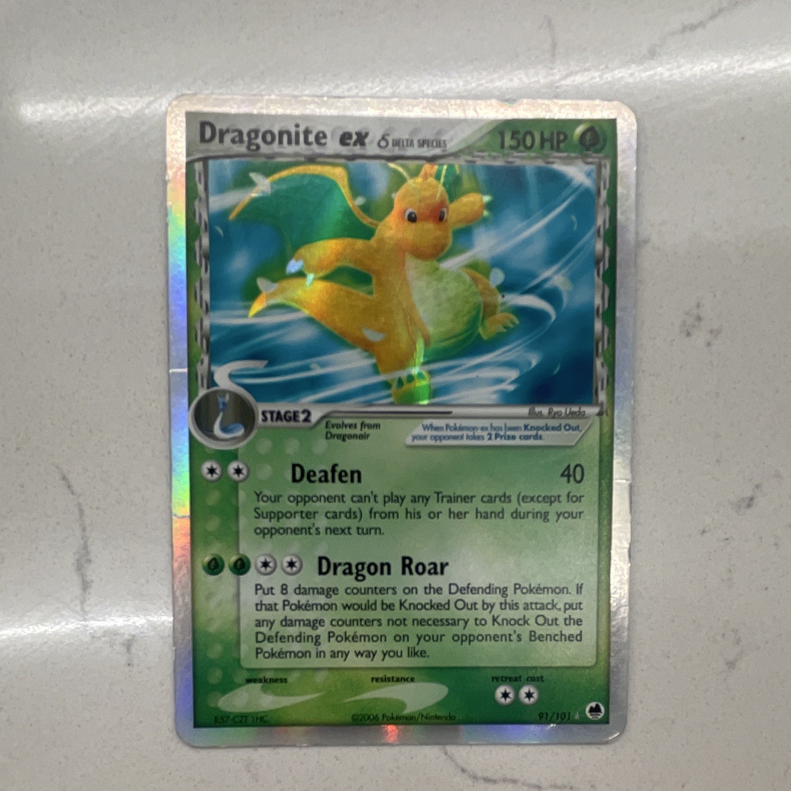 Dragonite ex Delta Species 91/101 Holo Ultra Rare EX 2006 Dragonite ex Delta Species 91/101 Holo Ultra Rare EX 2006
