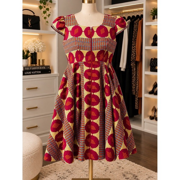 Karel.K One-of-a-Kind African Designer Statement Dress