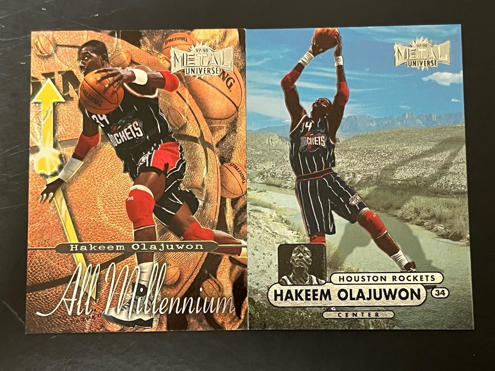 97-98 Metal Universe-Hakeem Olajuwon All Millennium & Base 2 FINALS MVPS HOF📈🏆 97-98 Metal Universe-Hakeem Olajuwon All Millennium & Base 2 FINALS MVPS HOF📈🏆