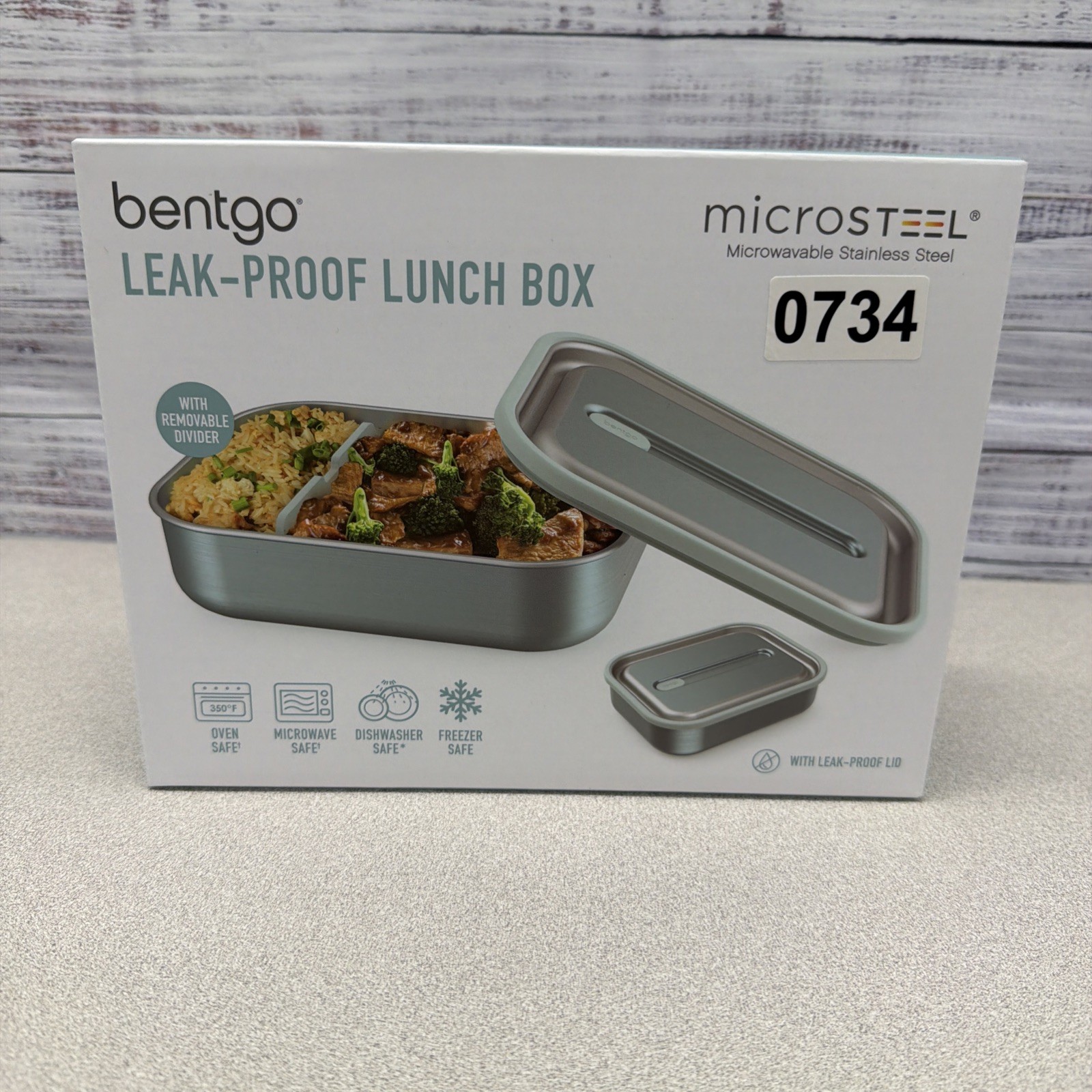 Bentgo MicroSteel Lunch Box - Leak-Proof - Microwave-Safe - Bento Aqua