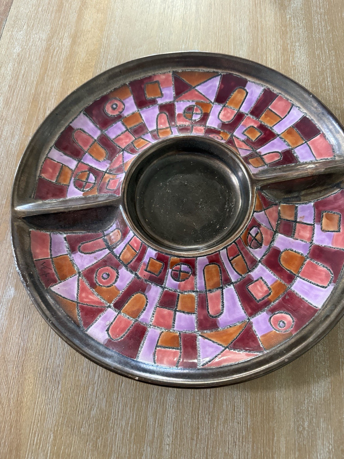 Eduardo Vega Art Pottery  Mid-Century, Modern Vintage Ashtray, Rare Find