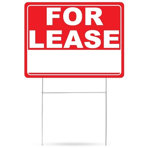Large For Lease Yard Sign Double Sided With Stake Stand Large 17 Inch By 13 I... Large For Lease Yard Sign Double Sided With Stake Stand Large 17 Inch By 13 I...
