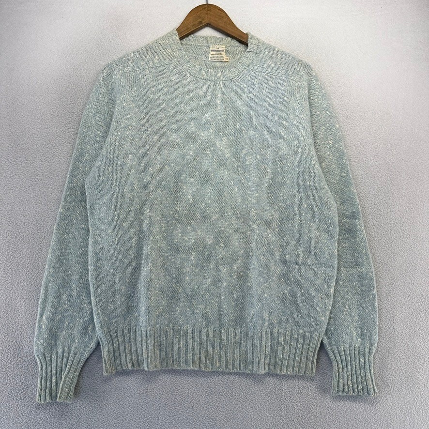Vintage Brooks Brothers Sweater men\'s 44 large Blue Shetland Wool Scotland NEW Vintage Brooks Brothers Sweater men\'s 44 large Blue Shetland Wool Scotland NEW