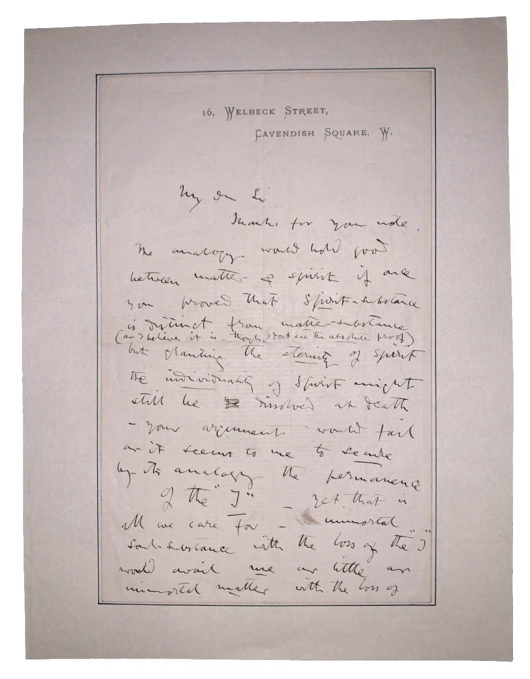 AUTOGRAPH LETTER SIGNED,  H. R. HAWEIS (1838-1901), ENGLISH CLERGYMAN & AUTHOR