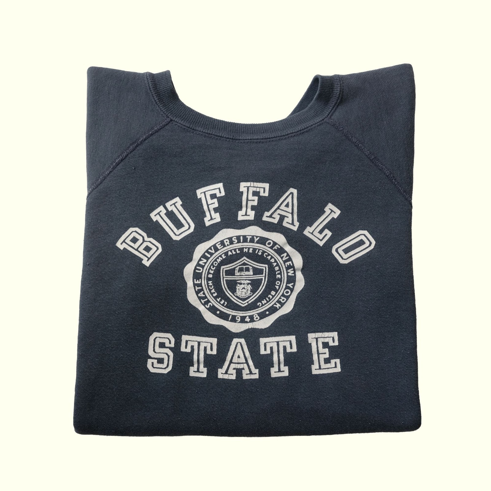 CHAMPION VTG 50s BUFFALO STATE NEW YORK RUNNING MAN UNIVERSITY SWEATSHIRT SZ M