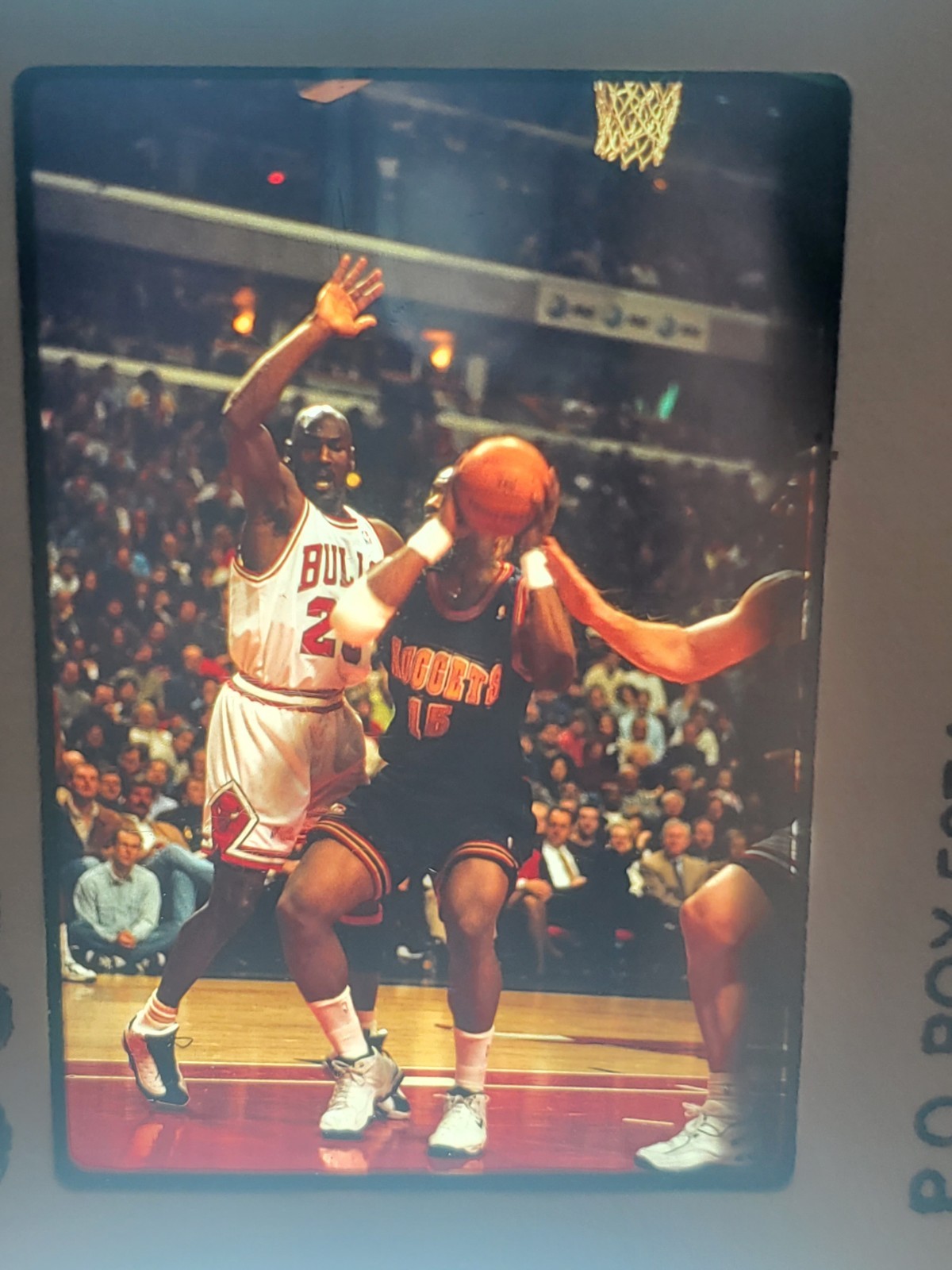 1996 Michael Jordan #23 Original 35mm Slide vs Mahmoud Abdul-Rauf Nuggets Sissac
