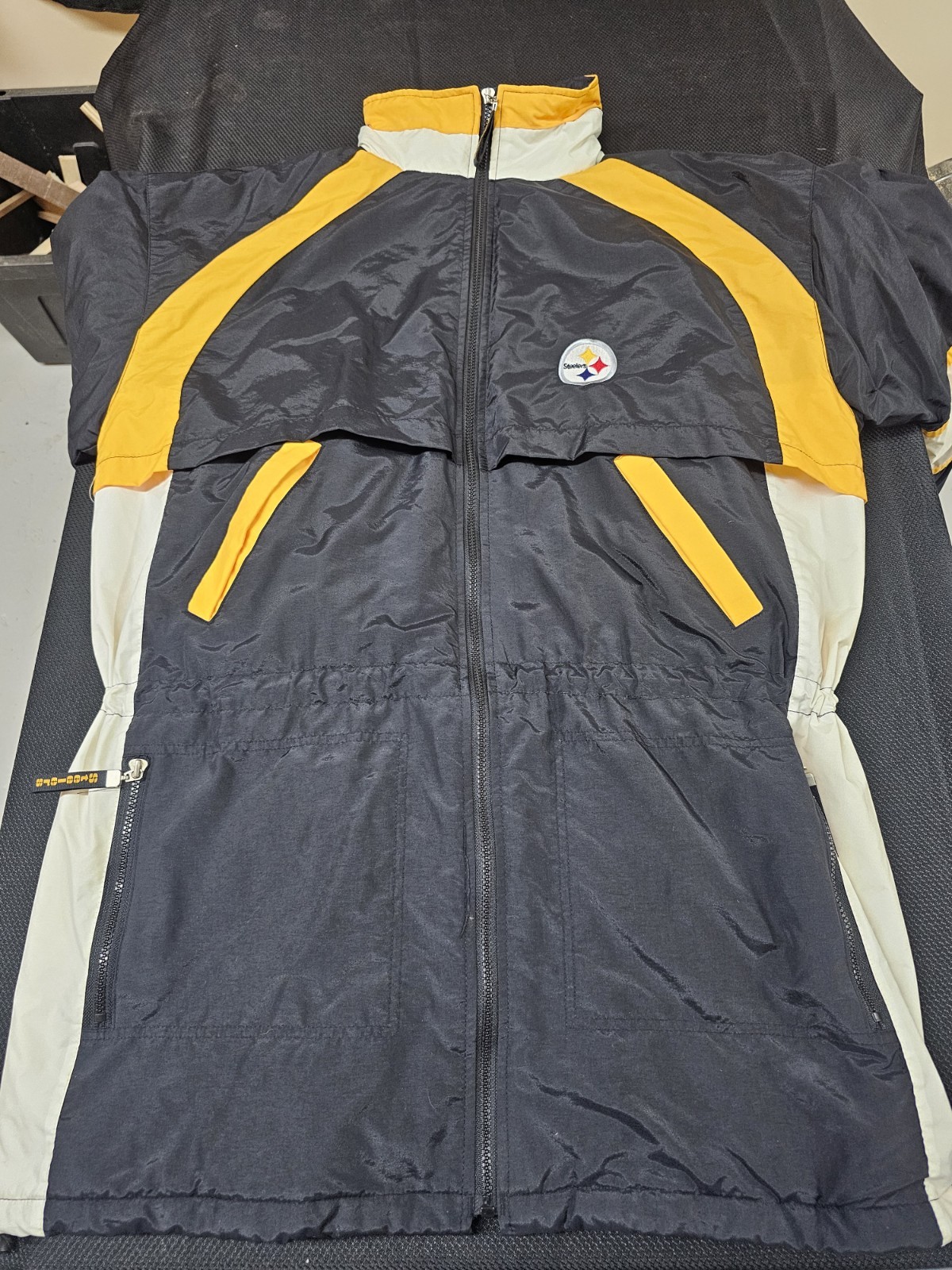 Pro Star Athlete Steelers Jacket XL Windbreaker Vintage With Hood