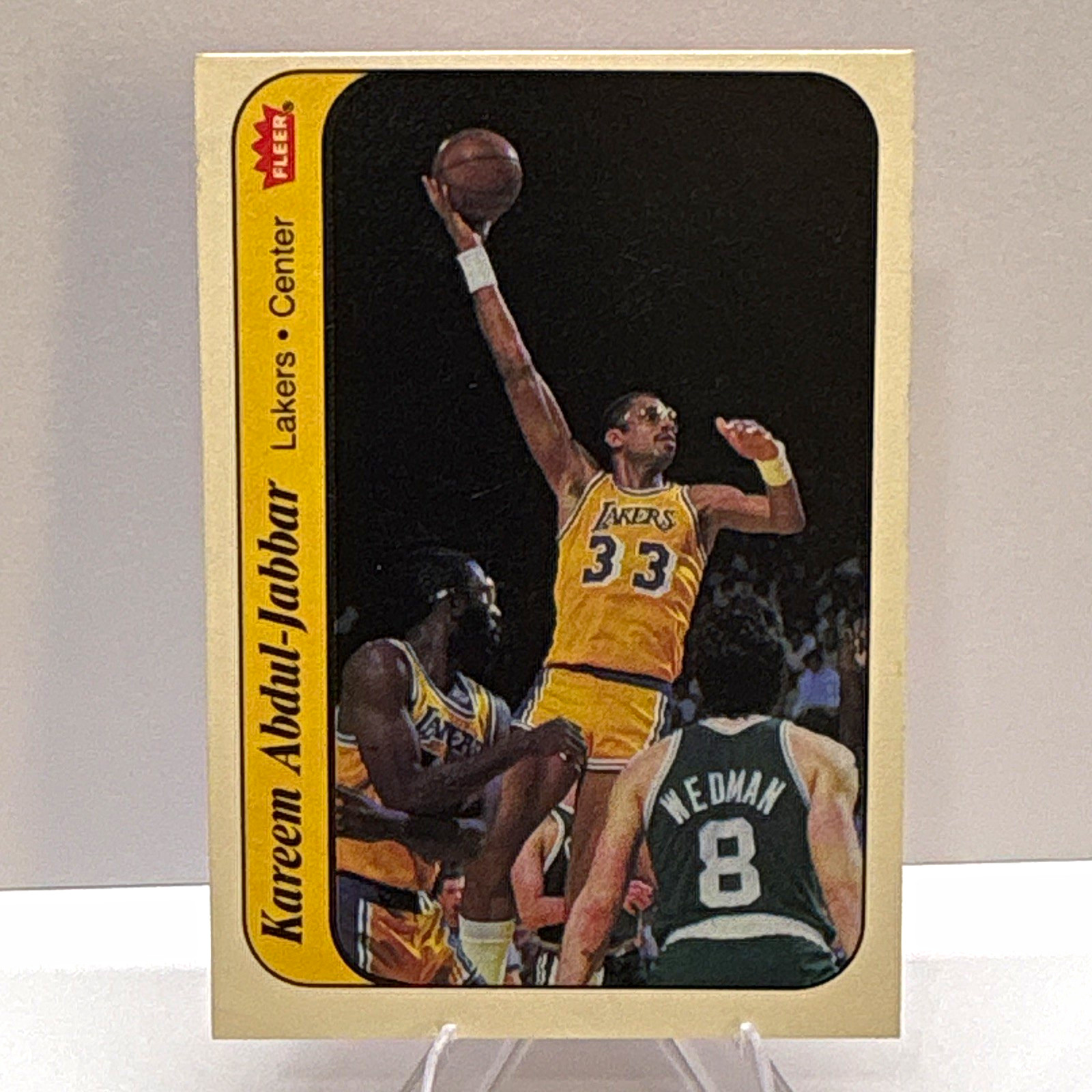 1986 Fleer Stickers Kareem Abdul-Jabbar #1 of 11 Lakers NBA Basketball HOF READ 1986 Fleer Stickers Kareem Abdul-Jabbar #1 of 11 Lakers NBA Basketball HOF READ