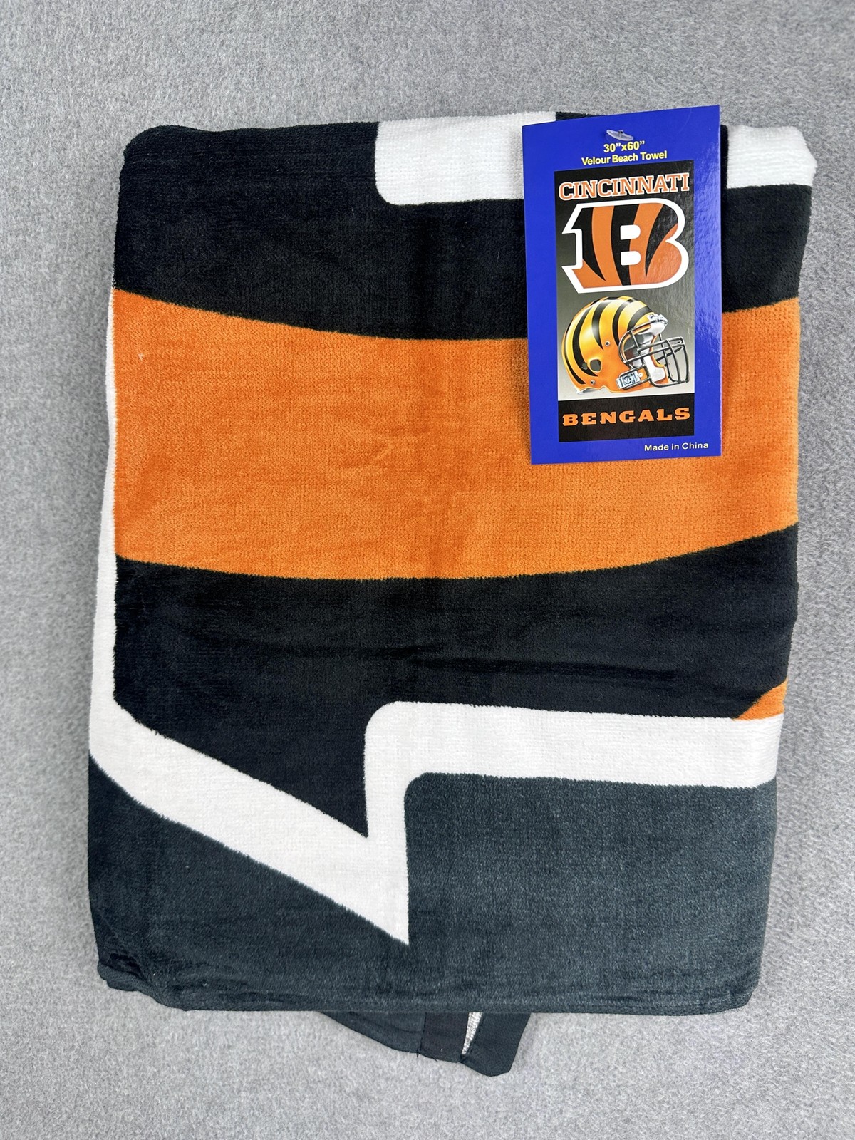 Cincinnati Bengals Beach Towel 30x60 One Size Orange NFL Football McArthur