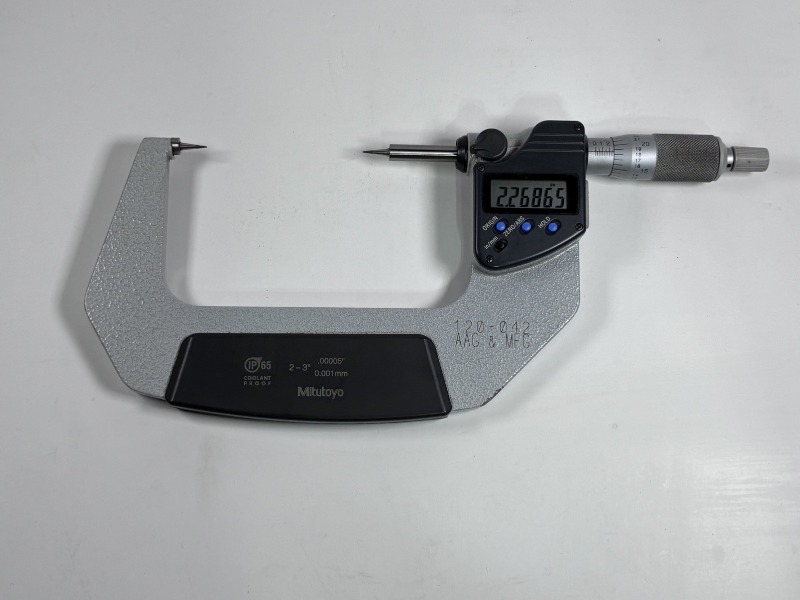 Mitutoyo 342-353 - Digimatic Point Micrometer 2”-3” SPC IP65 Electronic 15 Deg Mitutoyo 342-353 - Digimatic Point Micrometer 2”-3” SPC IP65 Electronic 15 Deg