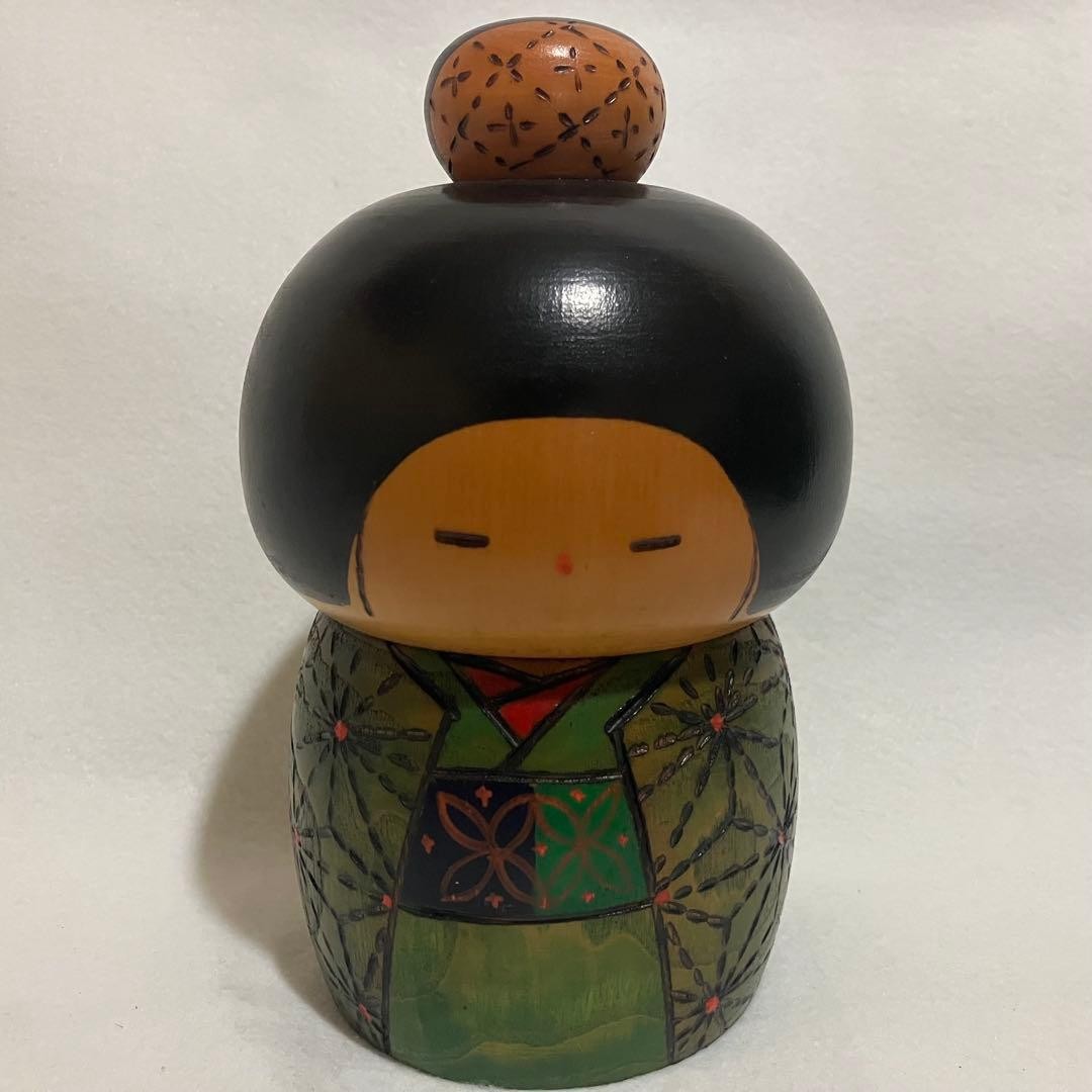Kazuo Takamizawa Creative Kokeshi Doll 17cm Japanese Wooden Doll Collectible 15+ Kazuo Takamizawa Creative Kokeshi Doll 17cm Japanese Wooden Doll Collectible 15+