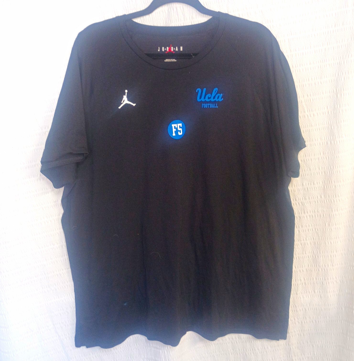 Jordan UCLA Bruins Football Shirt Size 2XL Black Blue NCAA Fan Apparel