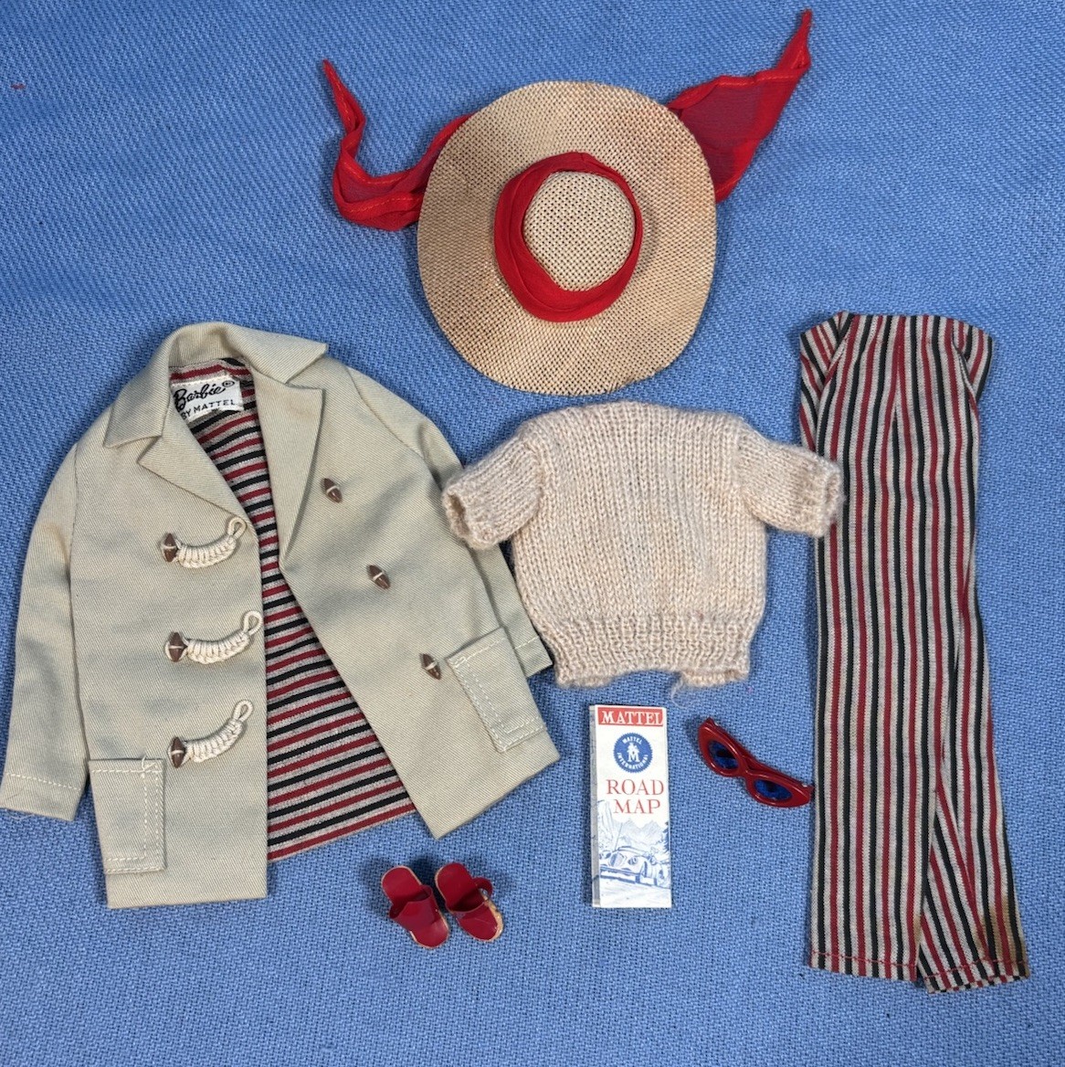Vintage Barbie Fashion #985 Open Road COMPLETE Outfit Original 1961 Excellent Vintage Barbie Fashion #985 Open Road COMPLETE Outfit Original 1961 Excellent