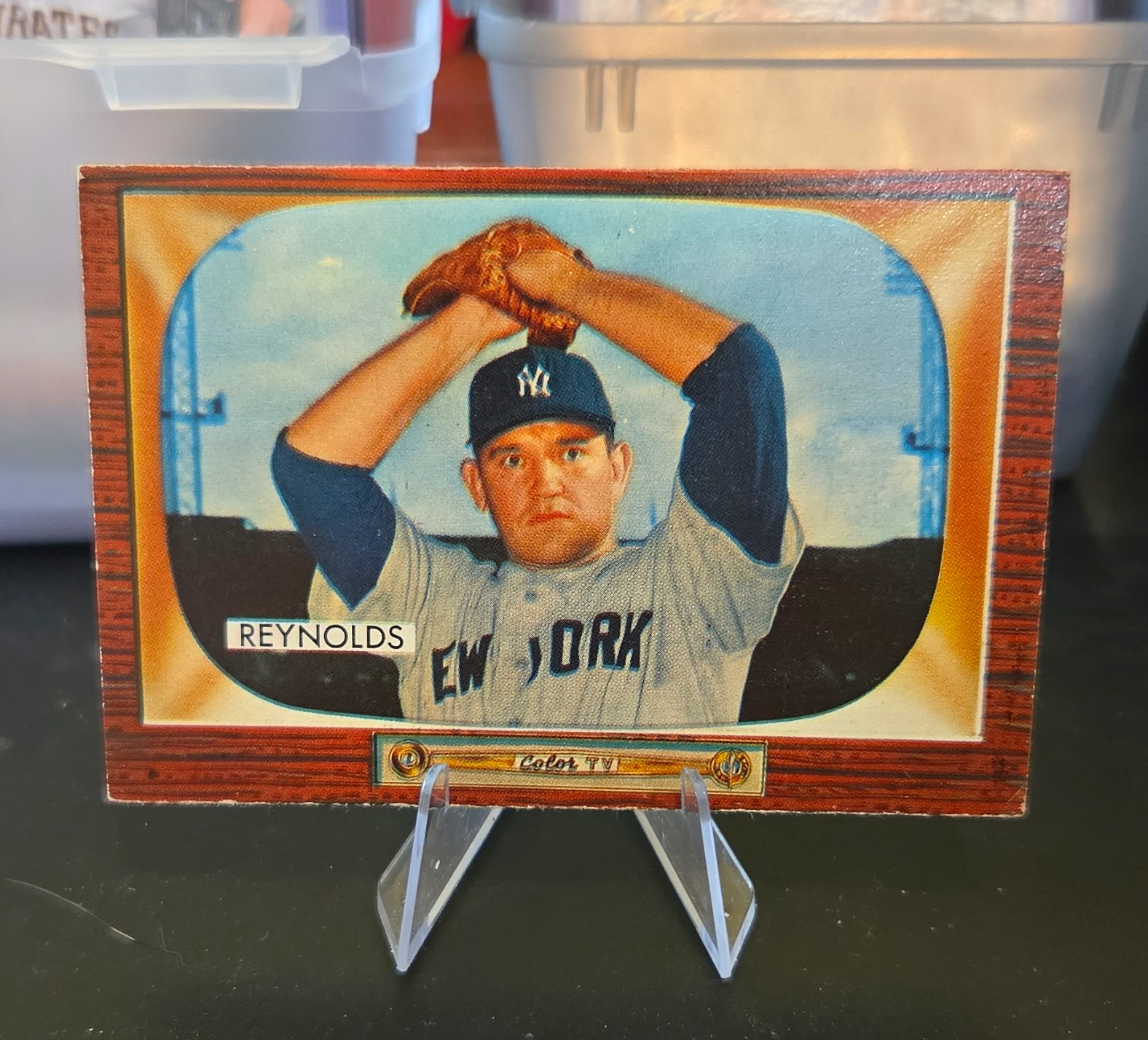 Bowman 1955 Allie Reynolds New York Yankees Baseball Card Read Description