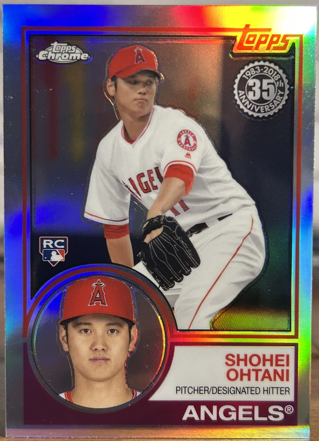 Shohei Ohtani 2018 Topps Chrome #83T-6 1983 RC Rookie Refractor (RC)🔥🔥