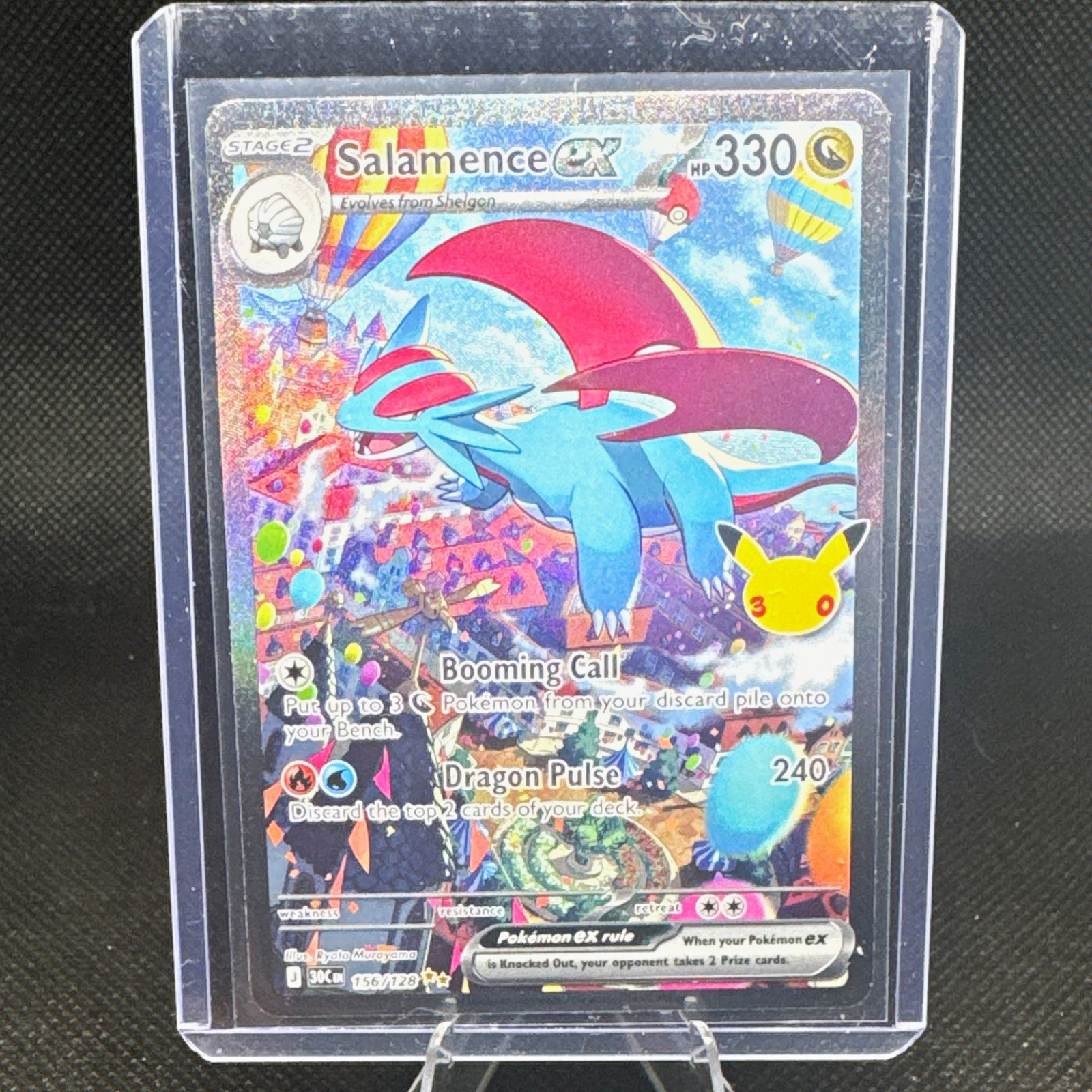 Pokemon 30TH TCG Salamence ex 187/159 Sv09 SIR Holo English 320 HP Pokemon 30TH TCG Salamence ex 187/159 Sv09 SIR Holo English 320 HP