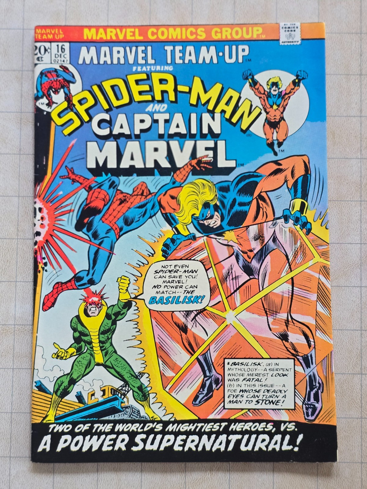 Marvel Team Up 16 featuring Spider-Man and Captain Marvel Marvel Comics 1973 Marvel Team Up 16 featuring Spider-Man and Captain Marvel Marvel Comics 1973