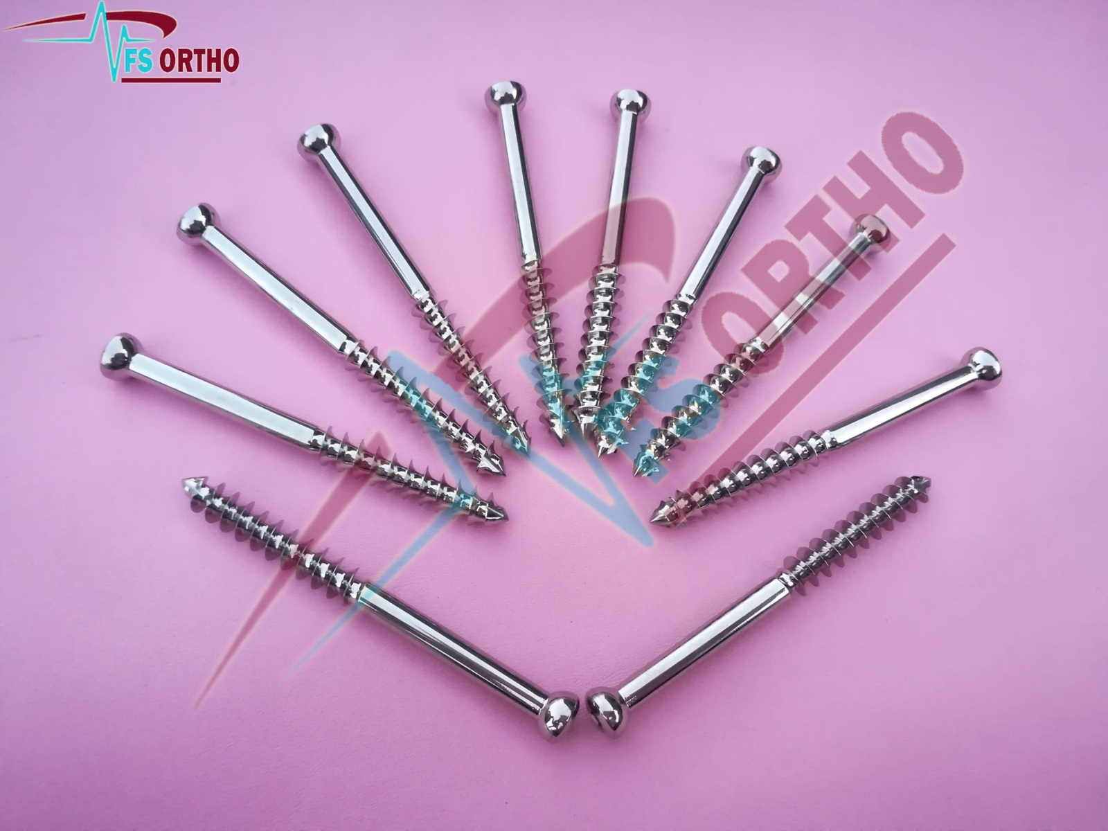 Cancellous Screws 6.5 mm, Half and Full Thread, Stainless Steel 316L (180 pcs)