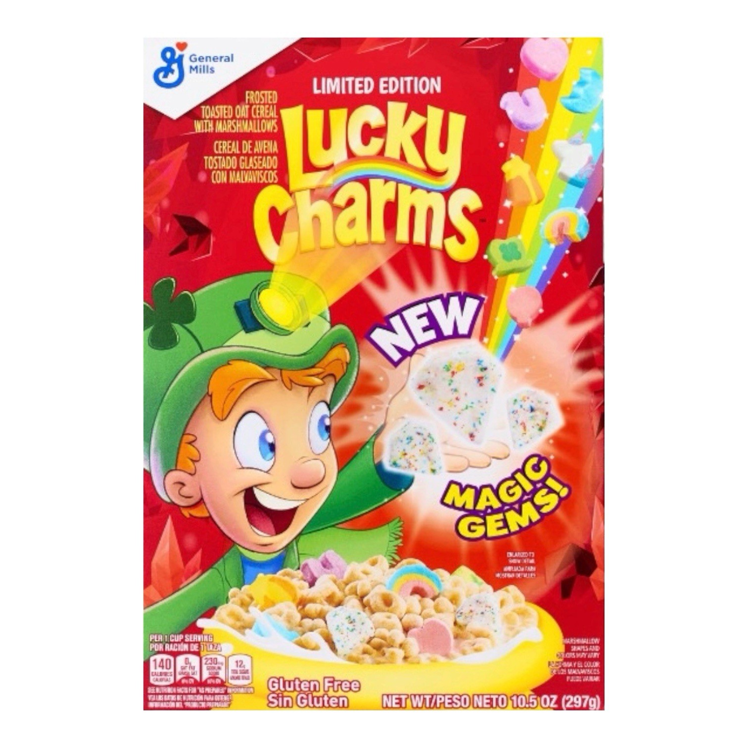 ULTRA RARE Lucky Charms Magic Gems Limited Edition Cereal SEALED General Mills