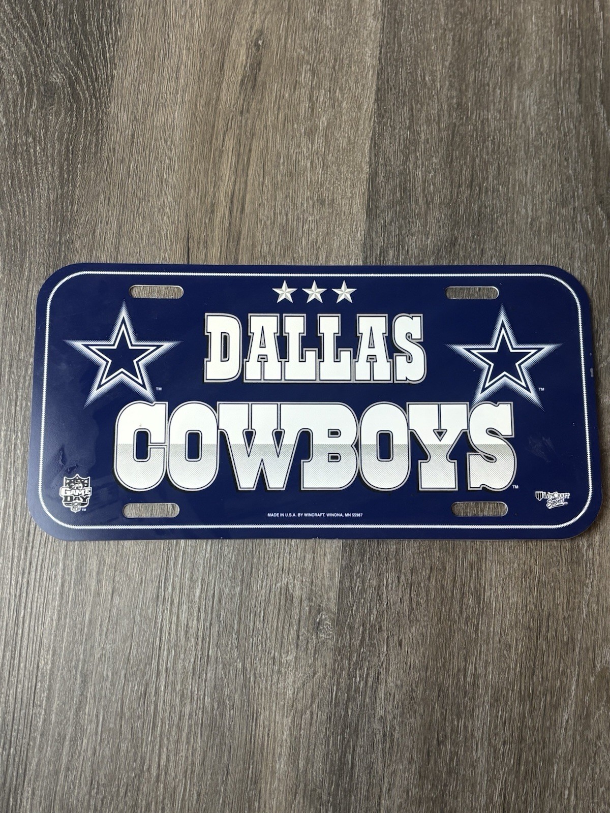 Vintage - WINCRAFT - Dallas Cowboys NFL Plastic License Plate Vintage - WINCRAFT - Dallas Cowboys NFL Plastic License Plate